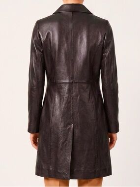 Steilmann Soft Leather Coat Brown